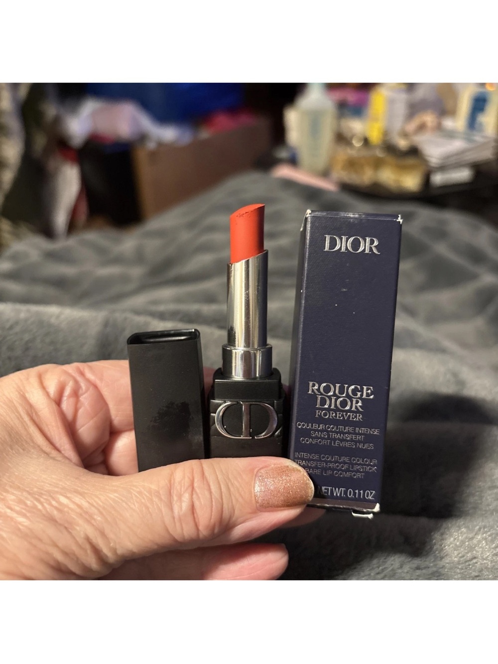 Dior Rouge Dior Forever Long-Wear Lipstick — Shade 647 Forever Feminine.  New!